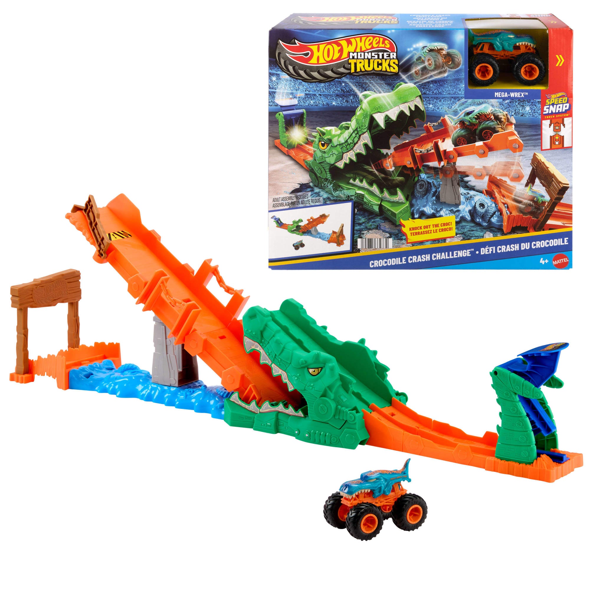 Hot Wheels Monster Trucks Derriba Al Cocodrilo-1